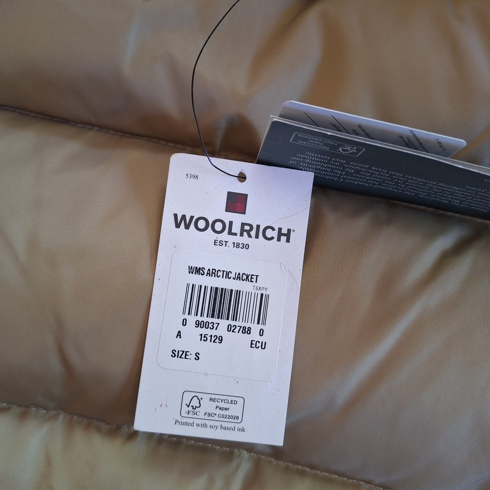 Woolrich‎ Womens Arctic Jacket White Goose Down Faux Fur Hood Bomber  Small - Picture 10 of 10